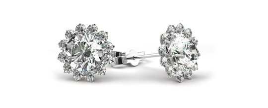 pendientes de diamantes